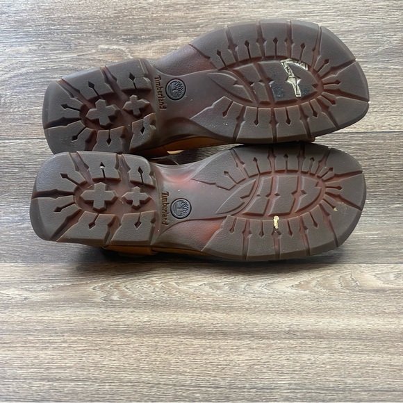 Timberland Sandals Women's Sz 10 Camel Leather Outdoors Hiking Comfortable - Picture 10 of 11